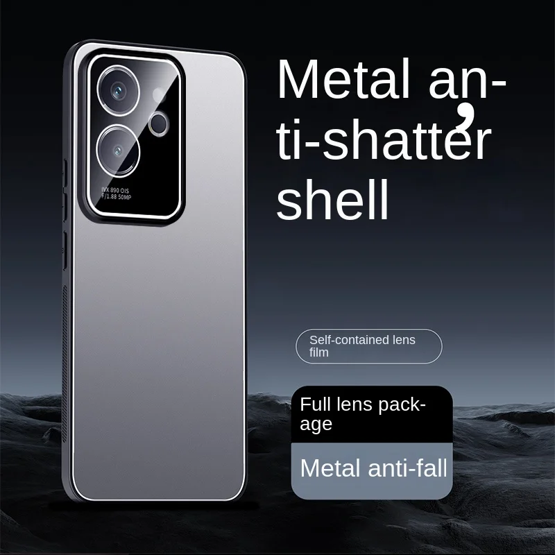 Enhanced Premium Aluminum Alloy TPU Anti-Slip Phone Case with Integrated Lens Protection