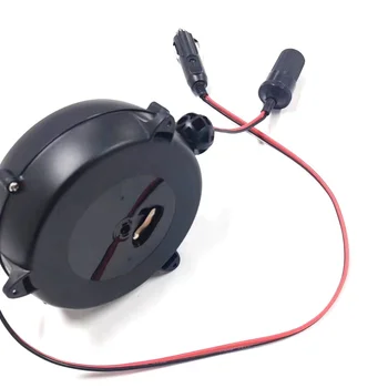 블랙 최대 5 계량기 길이 자동 코드 리와인더, 자동차 담배 라이터 소켓 개폐식 케이블 릴