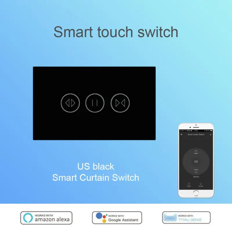

Smart Touch Switch Work With Alexa And Home Led Backlight Us Standard Tuya Smart Life Voice Control Smart Home