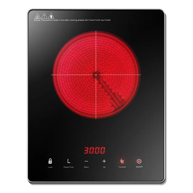 Household Ceramic Cooker 3000W Embedded Induction Cooker 24 hours timing Metal package edge Kitchen Cooking Machine 3
