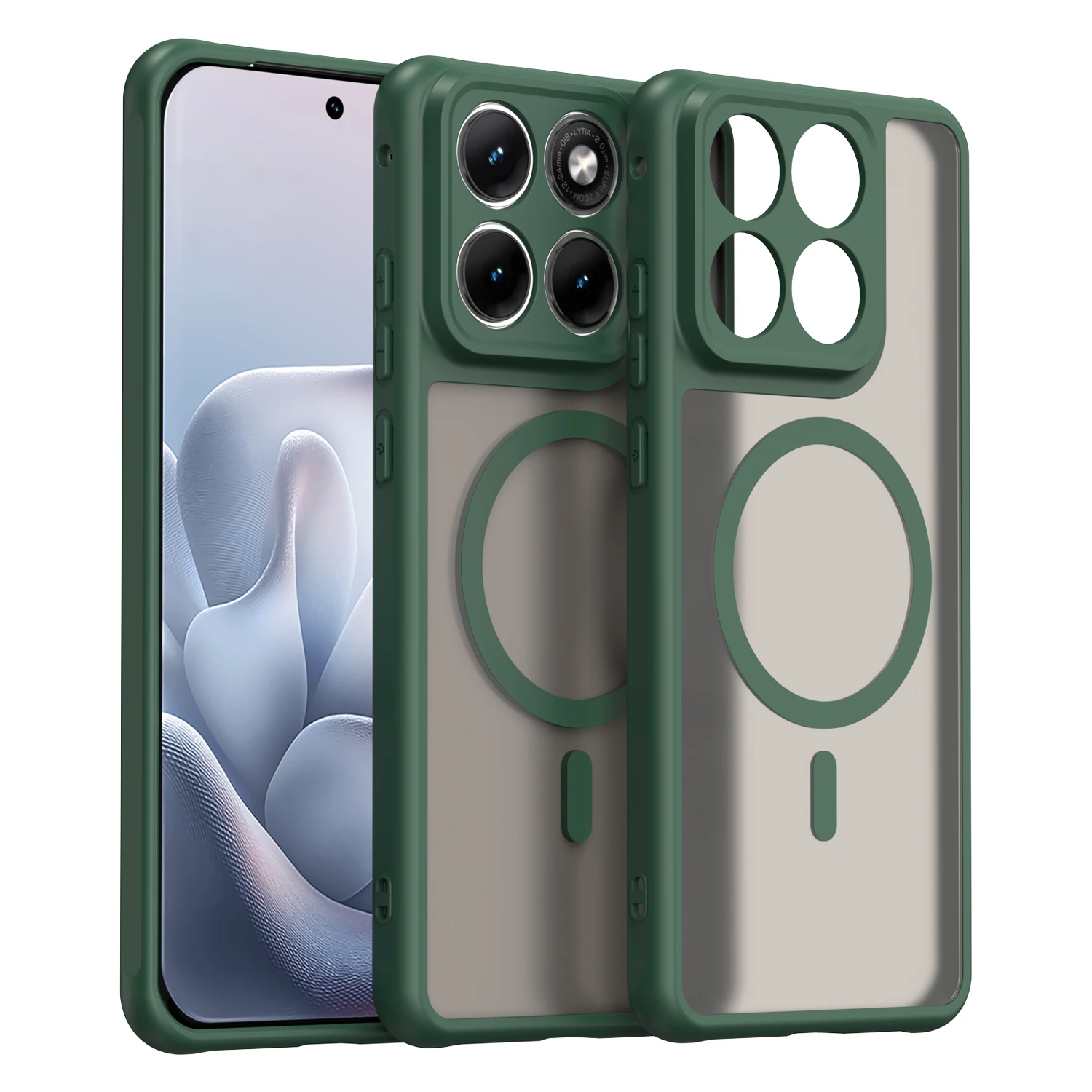 Luxury Matte Transparent Magnetic Phone Case - Premium Protective Cover