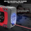 JFIND New Fully Automatic Battery Charger 12V 24V Smart Battery Pulse Repair Tools Lead Acid Battery Charger LCD Digital Display 2