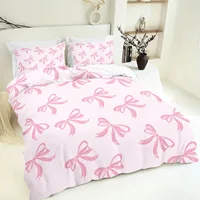 3pcs Butterfly pattern bedding set, 1 quilt cover+2 pillowcases, soft bedroom decoration, suitable for girls and women bedroom 4