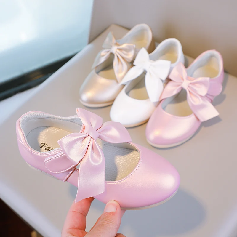 Leather Kids Mary Janes Shoes for Wedding Party
