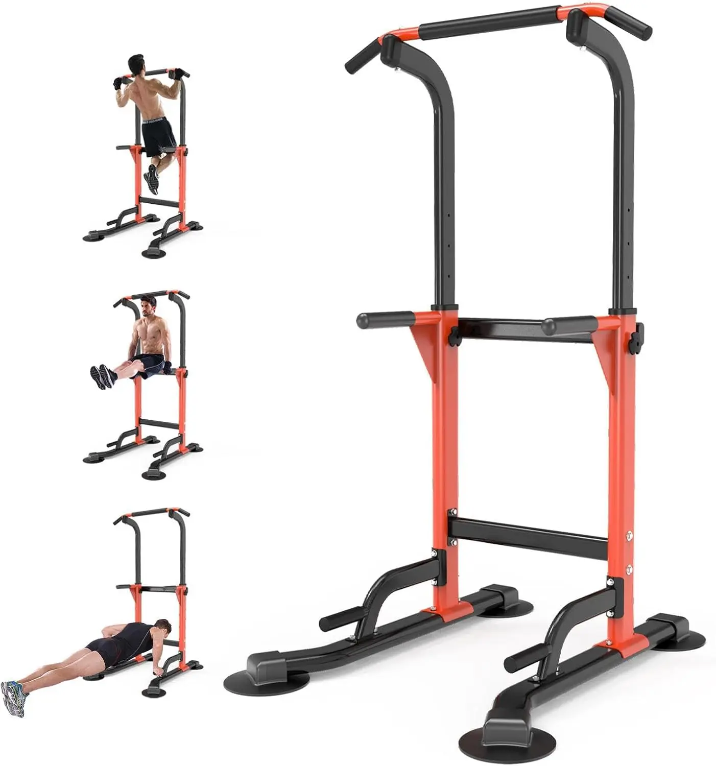 Dip Station For Home Gym Strength Training Fitness Workout Station Chin-Ups Push-Ups Pull-Ups Dip-Ups 330LBS T055CDC