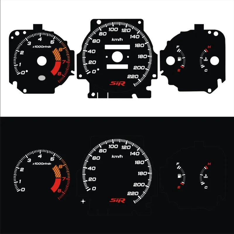 SD Motor EL Glow Gauge for Civic EK 1996 1999 Manaul Automatic Transmission