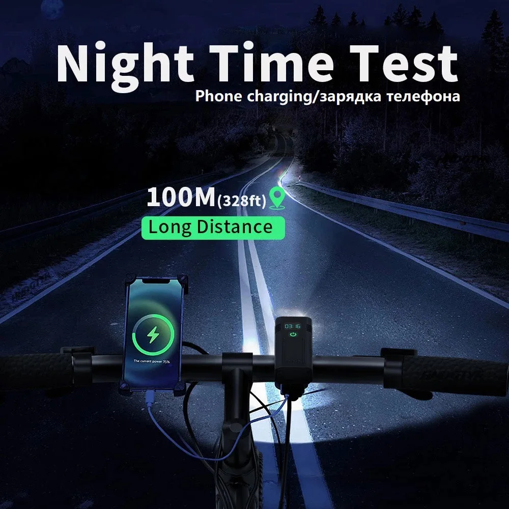 Phare Avant Lumineux Pour Vélo | 6 Options De Mode D'éclairage, Lumière D'avertissement étanche, Lumières LED Rechargeables Pour Vélo De Nuit