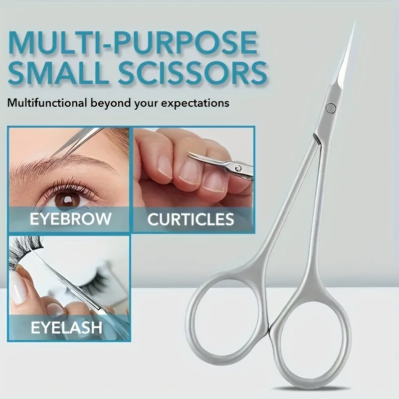 Professional Cuticle Scissors - Precision Stainless Steel Nail Tool for Dead Skin Trimming & Manicure Care, Easy-Grip Design