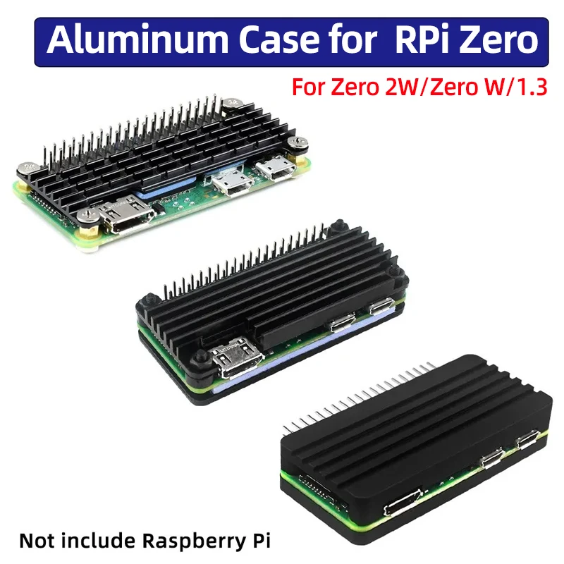 Raspberry-Pi-Zero-2-W-Aluminum-Case-Passive-Cooling-Heat-Sink-Silicone ...