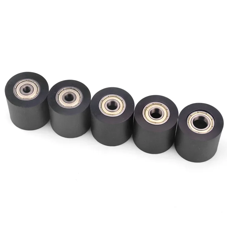 1pcs Bore 5/6/7/ 8/10mm PU polyurethane Roller With double Bearing Mute flat guide wheel Diameter 30MM Length 30mm pu roller