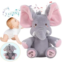 Animated Elephant Toys Plush Singing Elephant with Ears Moving Electric Plush Toy Cute Elephant Stuffed Animal Toy for Baby Gift 1
