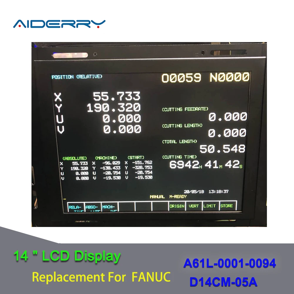 Display Lcd Da 12.1 Pollici A61L-0001-0094 Tx-1450 D14Cm-05A Completamente Compatibile Per Monitor Crt Da 14 Pollici Fanuc Cnc Machine