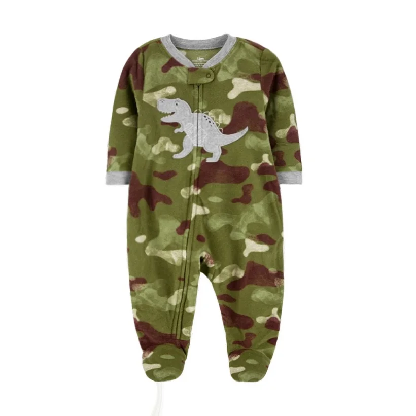 New Fall Winter Newborn Infant Babe Boy Girl Rompers  Fleece Warm Animal Sleepwear Animal Overall Babe Jumpsuits 0-12 Months 5