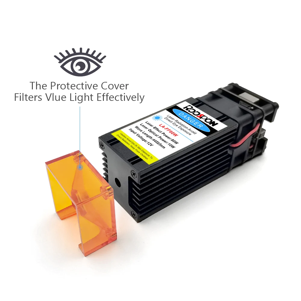 Professional Version Laser Module 80W 40W , Focal Fixed, TTL Module, Compressed Spot Technology, Laser Head, Engraver