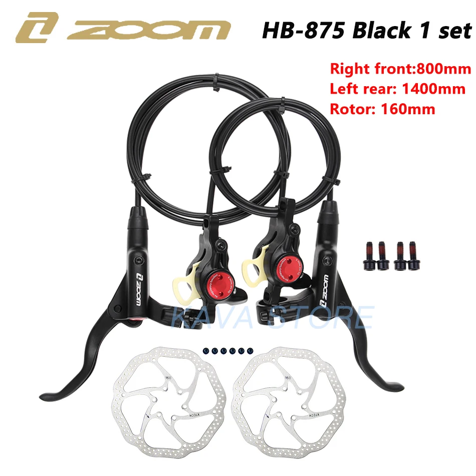 

ZOOM HB875 Bicycle Brake MTB Hydraulic Brakes Oil Pressure Disc Front 800mm/Rear 1400mm Accessories