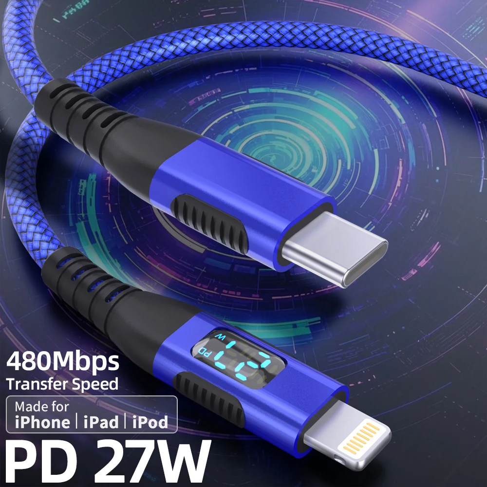 Premium 10FT Nylon Braided USB-C to Lightning Fast Charging Cable