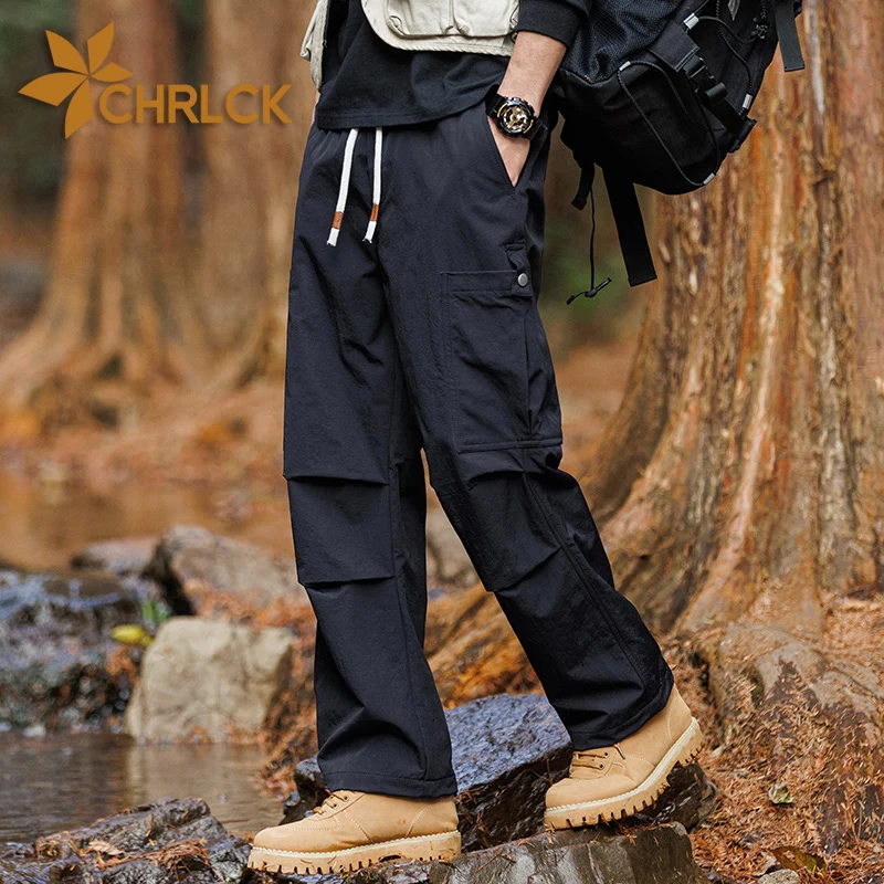 CHRLCK Men's Waterproof Hiking Overalls Quick Drying Pants Breathable Trousers Fishing Camping Outdoor Sport Pants hiking pants