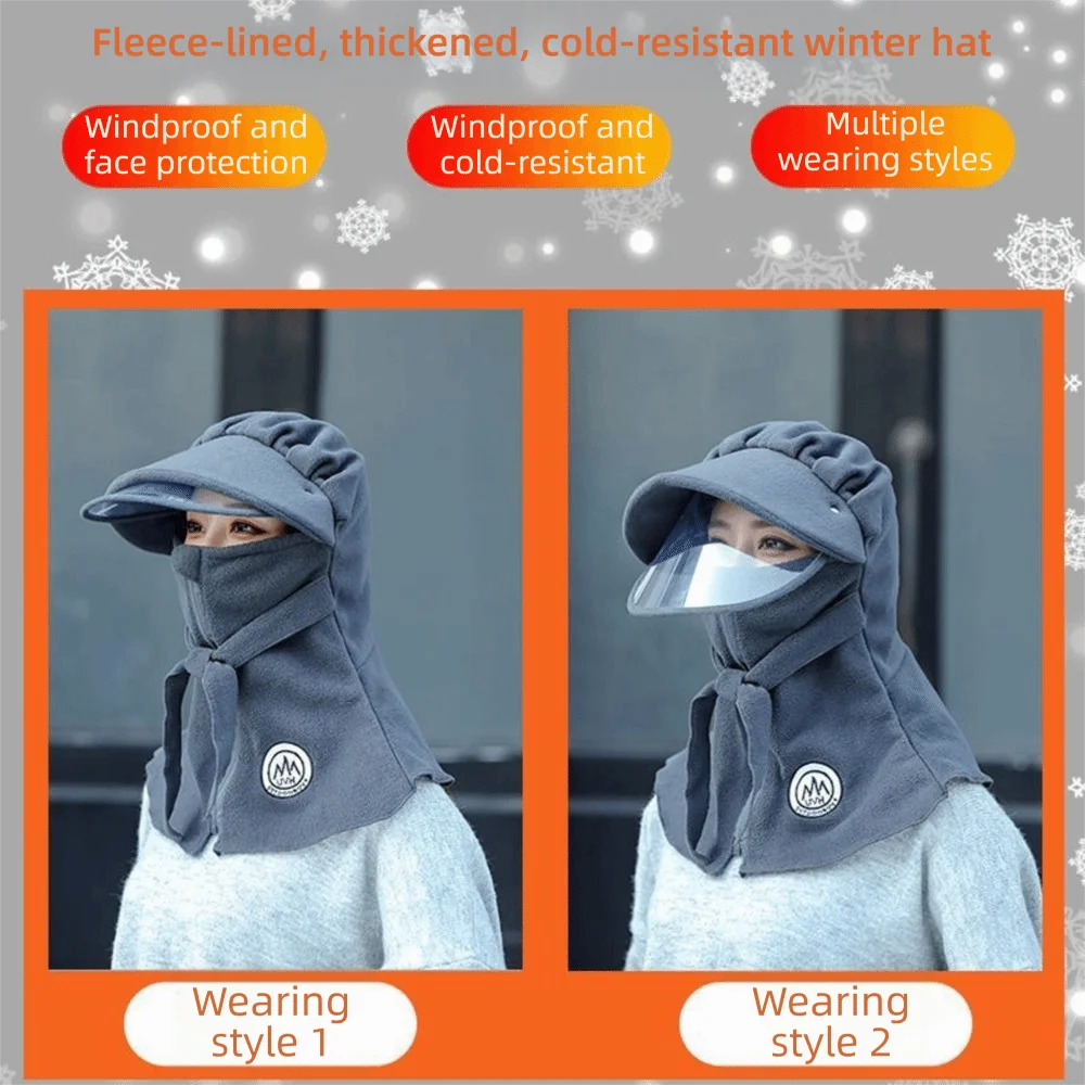 Polyester Windproof Balaclava Hat for Winter Cycling