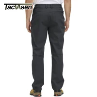 TACVASEN Men's Fleece Lined Thermal Straight Pants Warm Windproof Soft-shell Waterproof Working Outdoors Winter Casual Pants 2