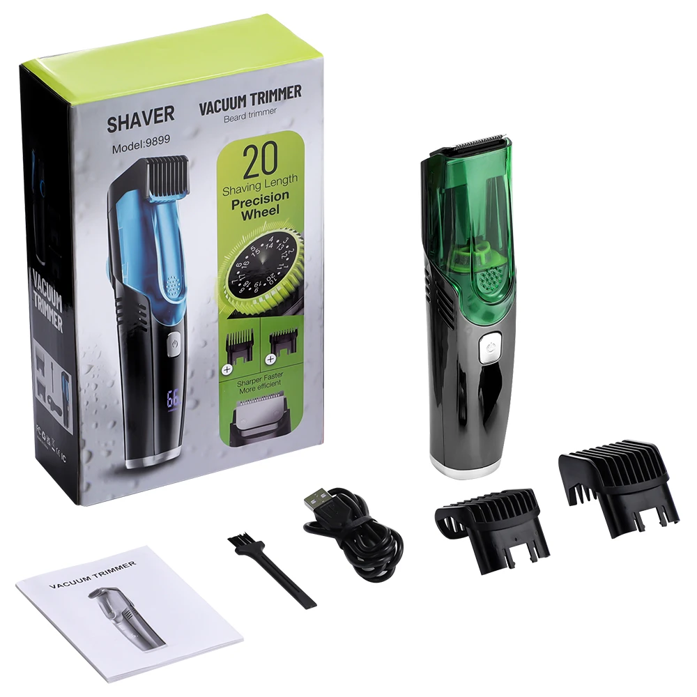 Cordless Men Beard Trimmer Rechargeable Electric Shaver with 20 Trim Built-in Va