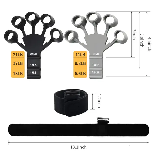 Markolat Erősségű Oktató Ujjmozgók Erősítő Állítható Ujjszilárdság -Edző 6 Ellenálló Szinttel Az Ujj Hajlításához - Image 2