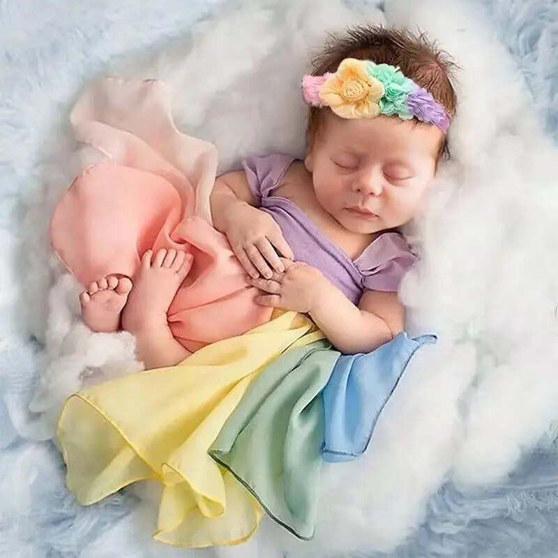 

❤️Newborn Photography Clothing Headband+Dress 2Pcs/set Studio Baby Girl Photo Props Accessories Babi Shoot Clothes Outfits