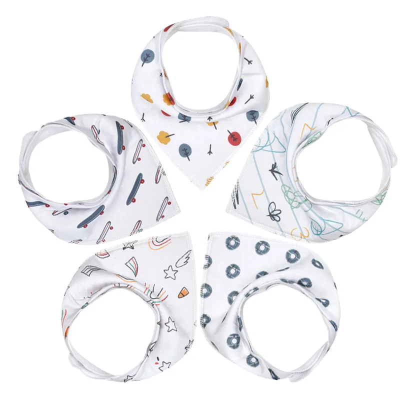 Baby Bandana Drool Bibs for Girls and Boys, 5 Pack Soft and Absorbent Cotton Bandana Bibs for Drooling and Teething, Unisex Bibs cool baby accessories Baby Accessories