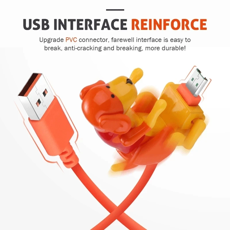 Dog Charger Cable Funny Humping Dog Fast Charger Cable Charging Line Cute Fast Charging Power Date Cable