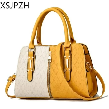 브랜드 캐주얼 디자이너 여성 Bolsas 스타일 컬러 매칭 여성 가방, 핸드백 토트 오버 숄더, 크로스바디 가죽, 빅 2023 신제품