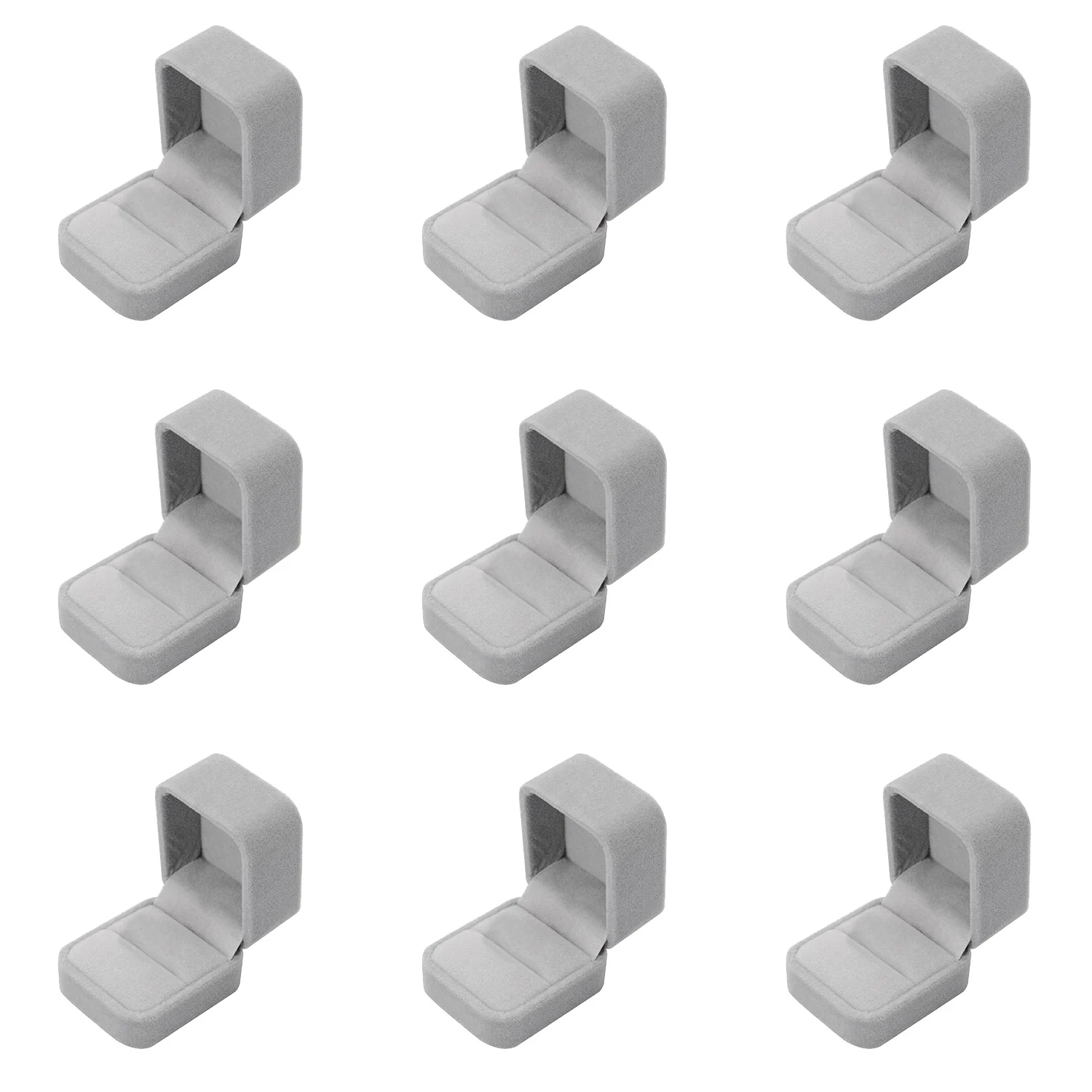 

9 шт. фланелевая коробка, шкатулка для украшений, коробка для колец, ожерелье