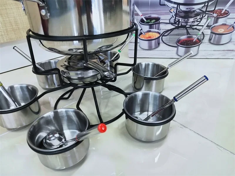 Kitchen gadgets DIY chocolate warmer cookware set candle holder porcelain cheese chocolate fountain fondue