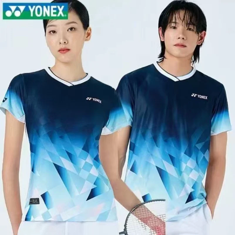 YONEX Badminton Tennis Wear Sports Short-sleeved T-shirts Comfortable Breathable Sweat-absorbent Quick-drying Tops short sleeve t shirt,badminton uniforms