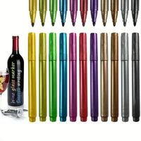 12pcs Wine Glass Markers, Non-Toxic Erasable Fine Tip Markers for Wine Bottles, Ceramic and Glasses. 1