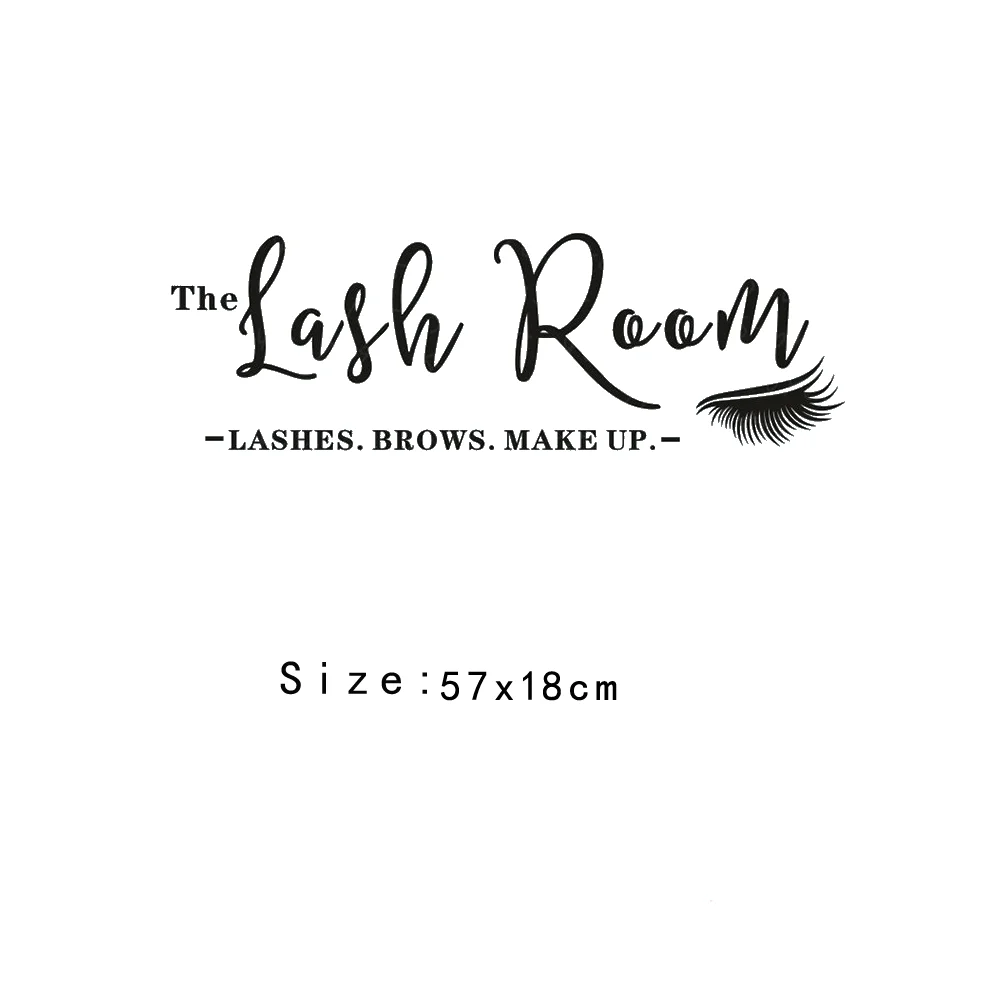 Wall Stickers Window Stickers The Lash Room Sign Vinyl Wall Sticker Eyelash Studio Beauty Salon D&eacute;cor Lashes Brows Make Up Wall Art Decal Window Poster