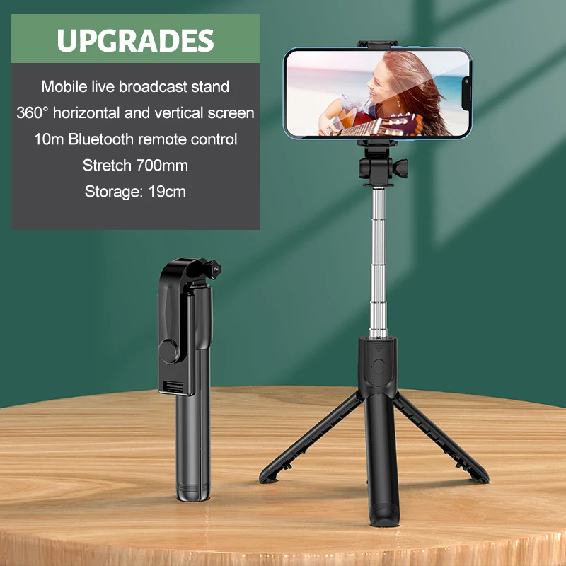 Mini Selfie Stick Tripode Ligh Para Movil Palo Extensible Lamp Bluetooth  Smartphone Stand Treppiede Flexible Tripod Statyw Luz - AliExpress