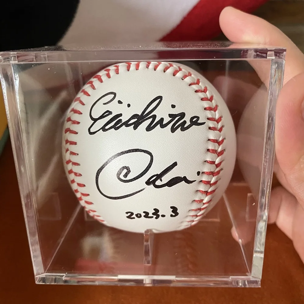 handsigniertes Eiichiro Oda signiertes Baseball J-POP mit Case 2020
