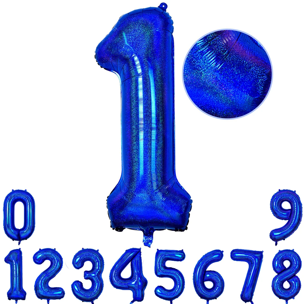 40 Zoll große, marineblaue Zahlenballons, dunkelblaue Zahlen 0 bis 9, große Folienballons, Geburtstagsparty-Dekoration, Hochzeits-Globos-Zubehör – Detail 16
