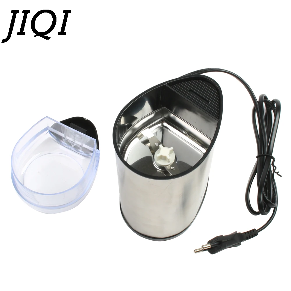 JIQI Electric Stainless Steel Coffee Bean Herbs Nuts Grinder Home Grinding Milling Machine Rapid Coffee Mill Crusher Accessories 6