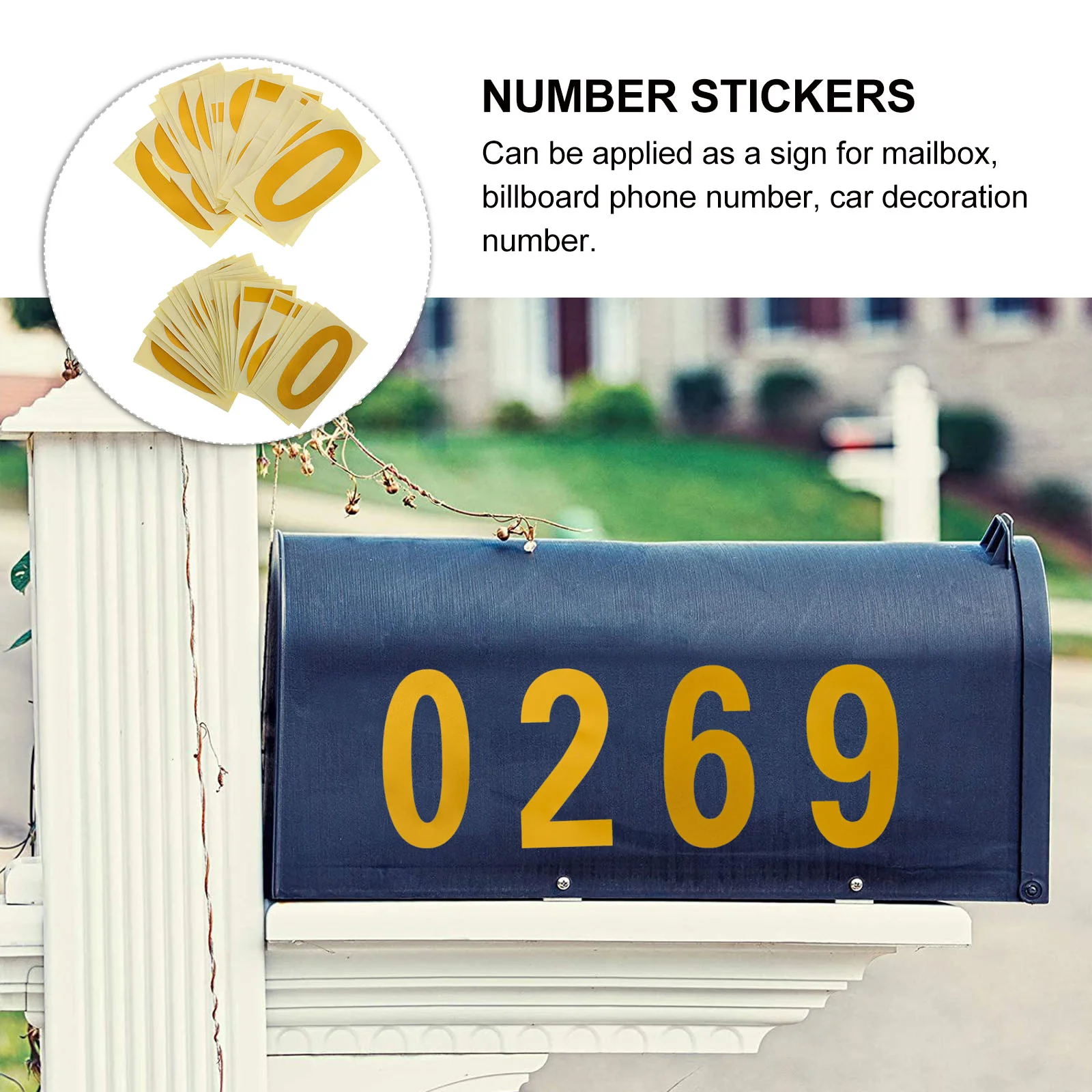 Mailbox Stickers Self Adhesive Decal Reflective Numbers Self-adhesive  Doorplate Letter Decals Letters - AliExpress
