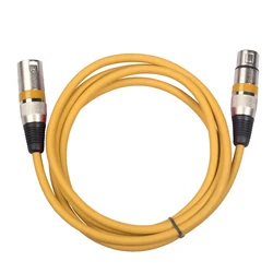 Premium Coloured XLR Cable with OFC Audio Shielding for Microphones and Amplifiers - Available in 3m, 5m, 10m Lengths (YELLOW)