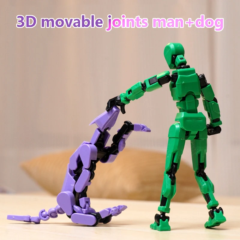 3D Multi-Jointed Movable Shapeshift Robot Joint Dog Creative Printed Mannequin Dummy Action Model Doll Toys For_voghion.com