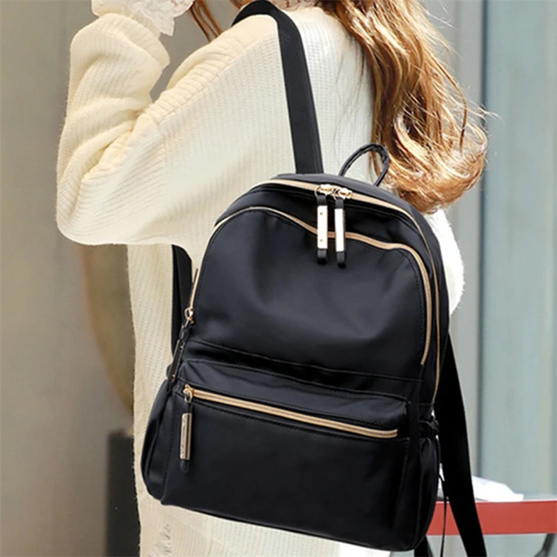 

Oxford Cloth 2023 Female Fashion Large Women's Backpack Travel Bag School Solid Color Cute Waterproof Sports Bags For Women