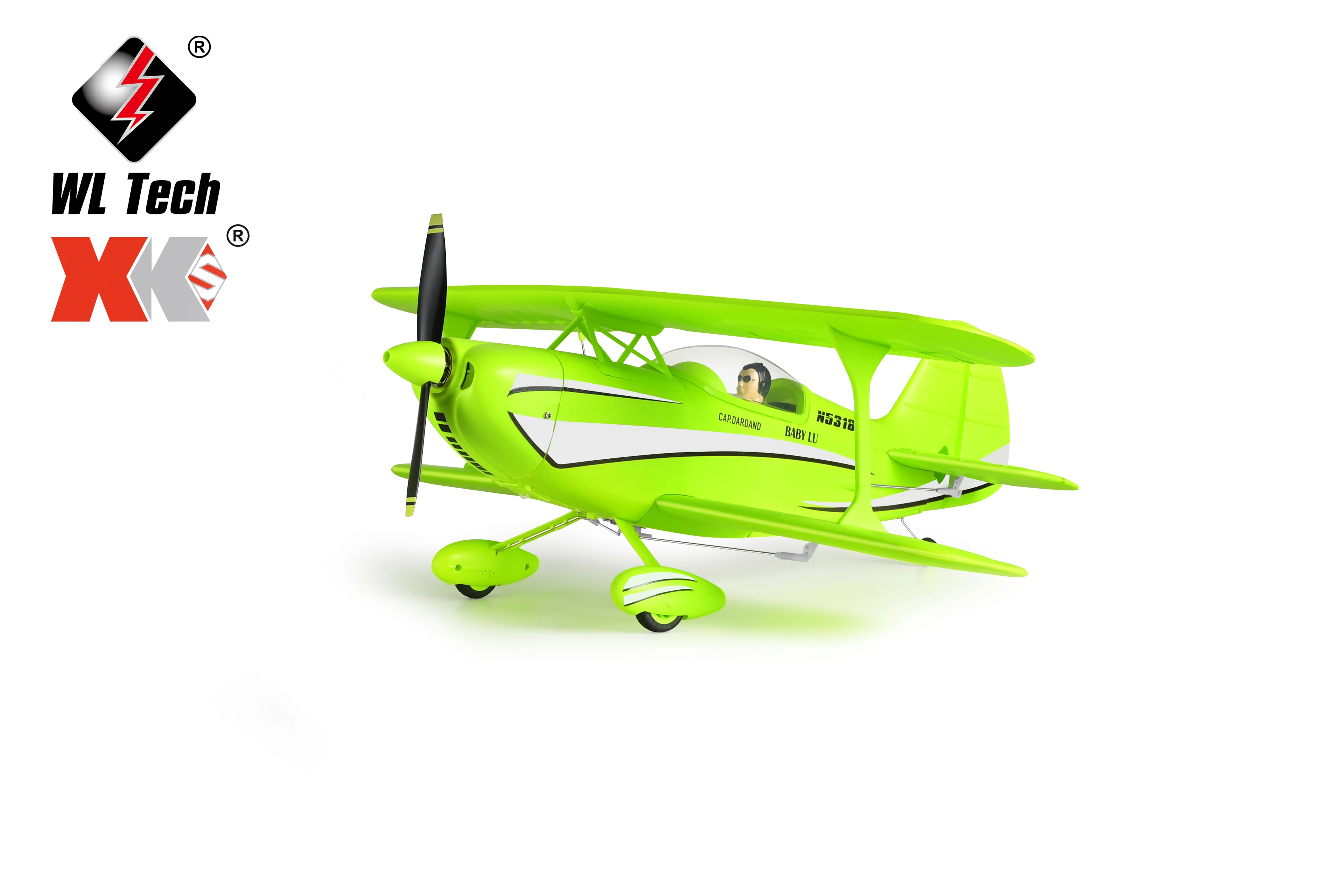 Avion RC télécommandé 2.4GHz – Vol stabilisé, 2 batteries