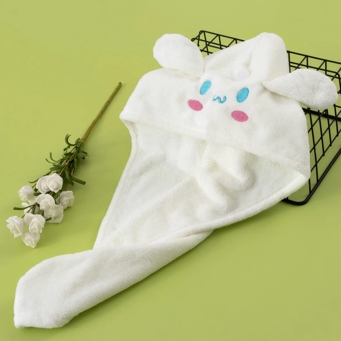 Curly Hair Drying Hat Cute Women Hair Drying Hat Quick-dry Microfiber Hair Towel Cap Hat Bath Solid Towel Cap Super Absorption Dry