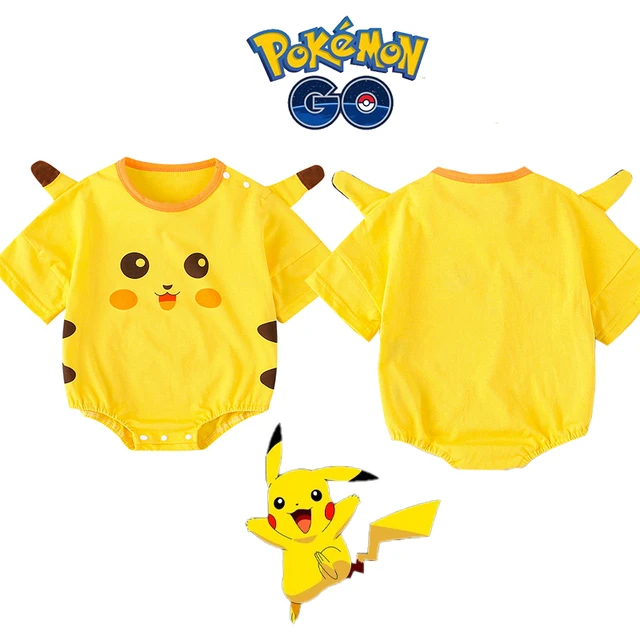 Fantasia Pikachu Macacão Verão Baby