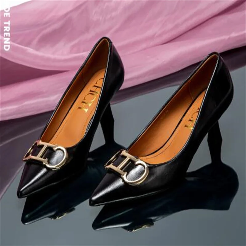 New Classic Single Shoes Simple Design Pure Color For Women, Retro Fashion, Comfortable And Versatile Single Shoes For Women 4