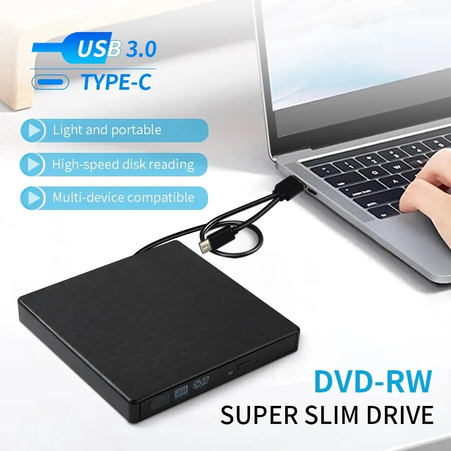 AMMTOO External DVD Drive USB 3.0 Portable
