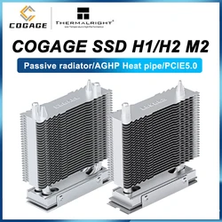 Thermalright COGAGE SSD H1 M2 Solid State Single Tower Heat Sink Support PCI-E 5.0 M.2 2280 SSD Passive Heat Pipe Cooler
