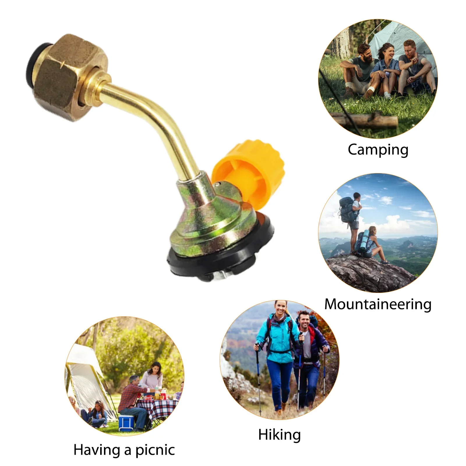 Copper Butane Cylinder Tank Charging Valve Refill Adapter For Camping