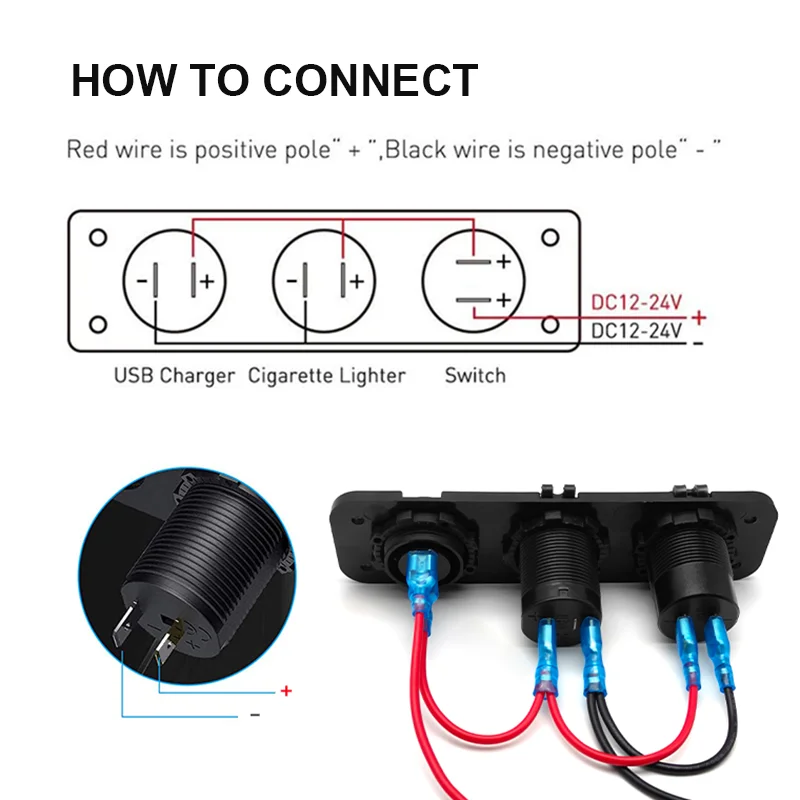    Ŀ  ġ PD  QC3.0 USB C ܼƮ, ڵ Ʈ  LED а , 12V ø